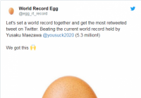 Twitter公布年度最热话题：打破世界纪录的蛋问鼎