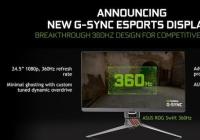 NVIDIA推出G-Sync Esports电竞显示器 刷新率360Hz