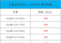 官方获悉：五菱宏光PLUS 1.5L新车型已正式上市 纵置后驱+不到6万