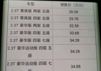 长安福特新车预售价疑曝光：共推出9款配置车型 比进口版便宜了近13万元