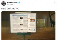 Windows 8之父晒出了自己的新的桌面PC 是一台苹果iPad Pro