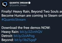 《暴雨》以及《底特律：变人》于下月登陆Steam平台 售价待定