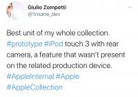 后摄中置:第三代iPod Touch原型机曝光 后摄中置:第三代iPod Touch原型机曝光